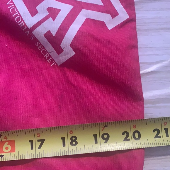 RARE VICTORIA SECRET LOVE HOT PINK  LARGE CANVAS BAG TOTE BARBIE UNIVERSITY - Picture 6 of 12